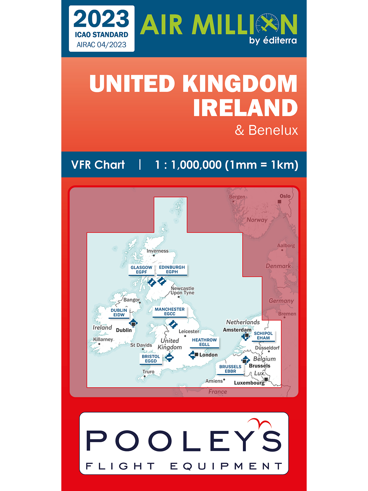 Großbritannien & Irland - Air Million VFR-Karte 1:1.000.000, gefaltet, 2023