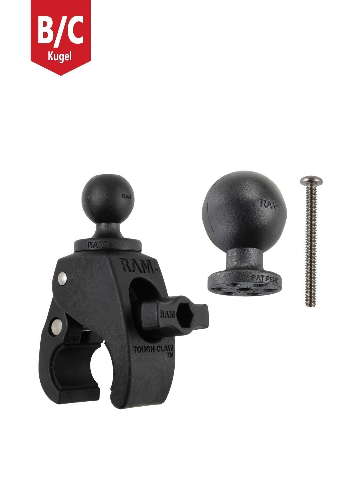UNPKD RAM TOUGH-CLAW 1" AND 1.5 DIA BALL