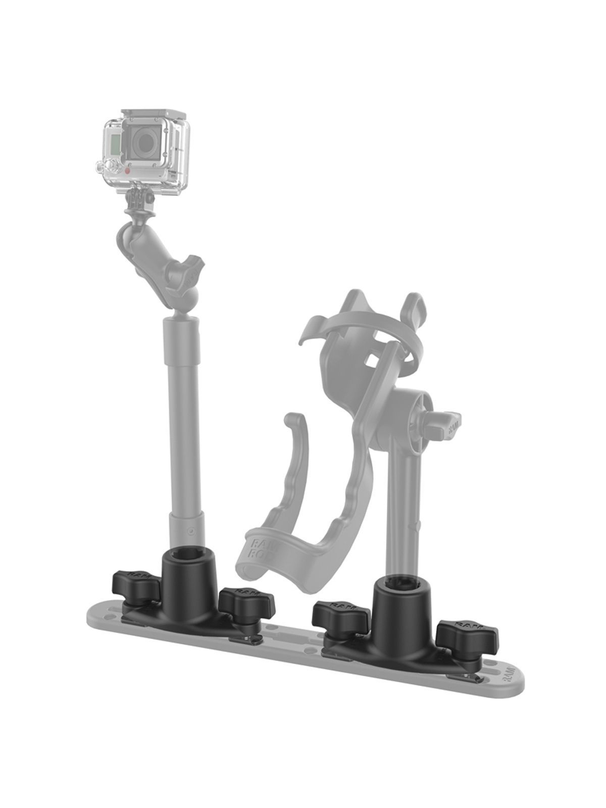 RAM® Dual T-Bolt Track Base for Spline Posts