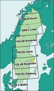 Schweden ICAO Karte - Blatt Kiruna, 1:500.000, Papier ohne Folie, gefaltet, 2023
