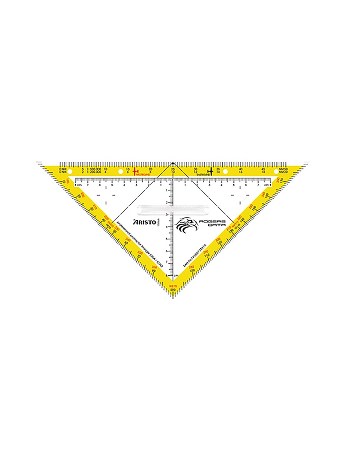 Navigation Protractor Triangle Rogers Data - with fixed grip