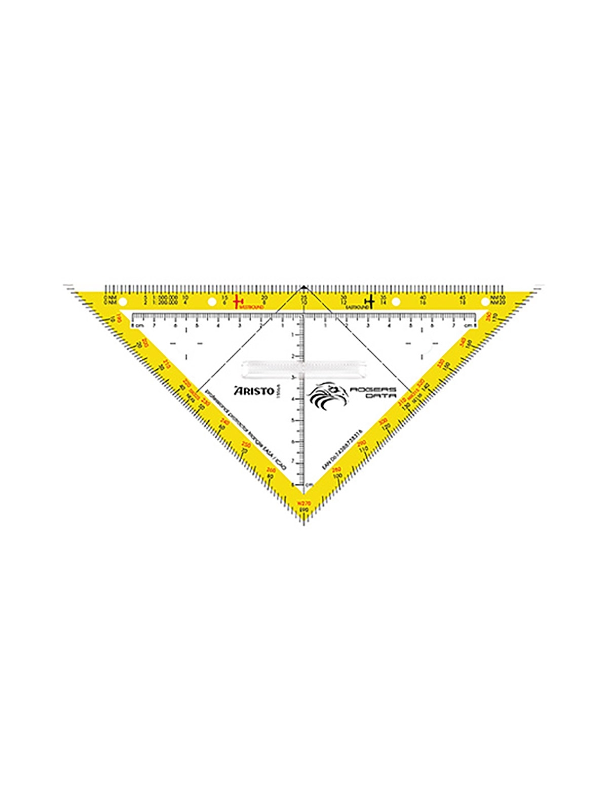 Equilateral Triangle Protractor Rogers Data Navigation Protractor Triangle EASA/ICAO - with fixed grip