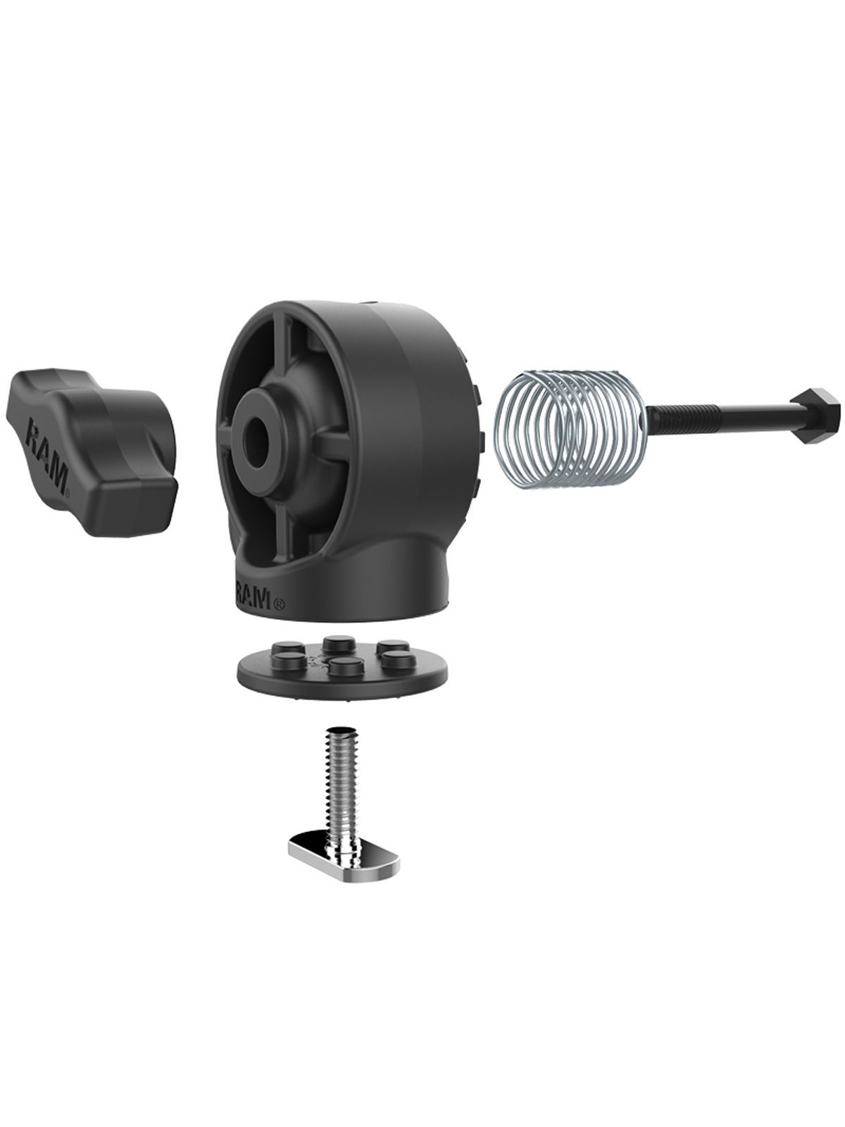 RAM Mounts Verbundstoff Ratchet-Adapter mit T-Slot für Tough-Track Schienen - im Polybeutel