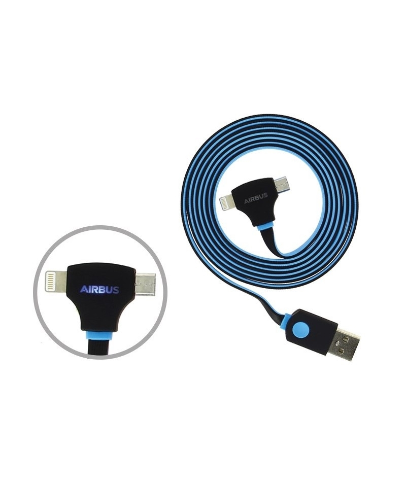 Airbus 2-in-1 Charging Cable - Lightning (8-Pin) /