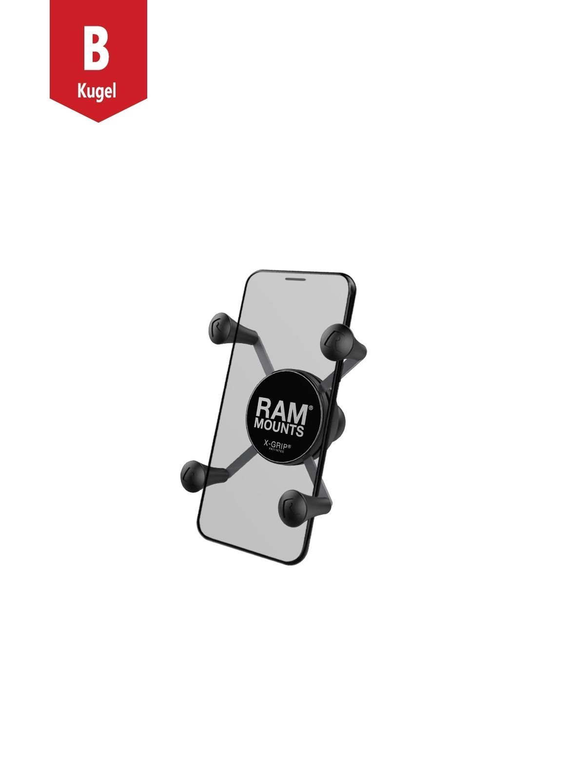 RAM MOUNTS X-Grip Universal Unit Cradle for small Smartphones - B-Ball (1") RAM MOUNTS X-Grip Universal Unit Cradle for small Smartphones - B-Ball (1")