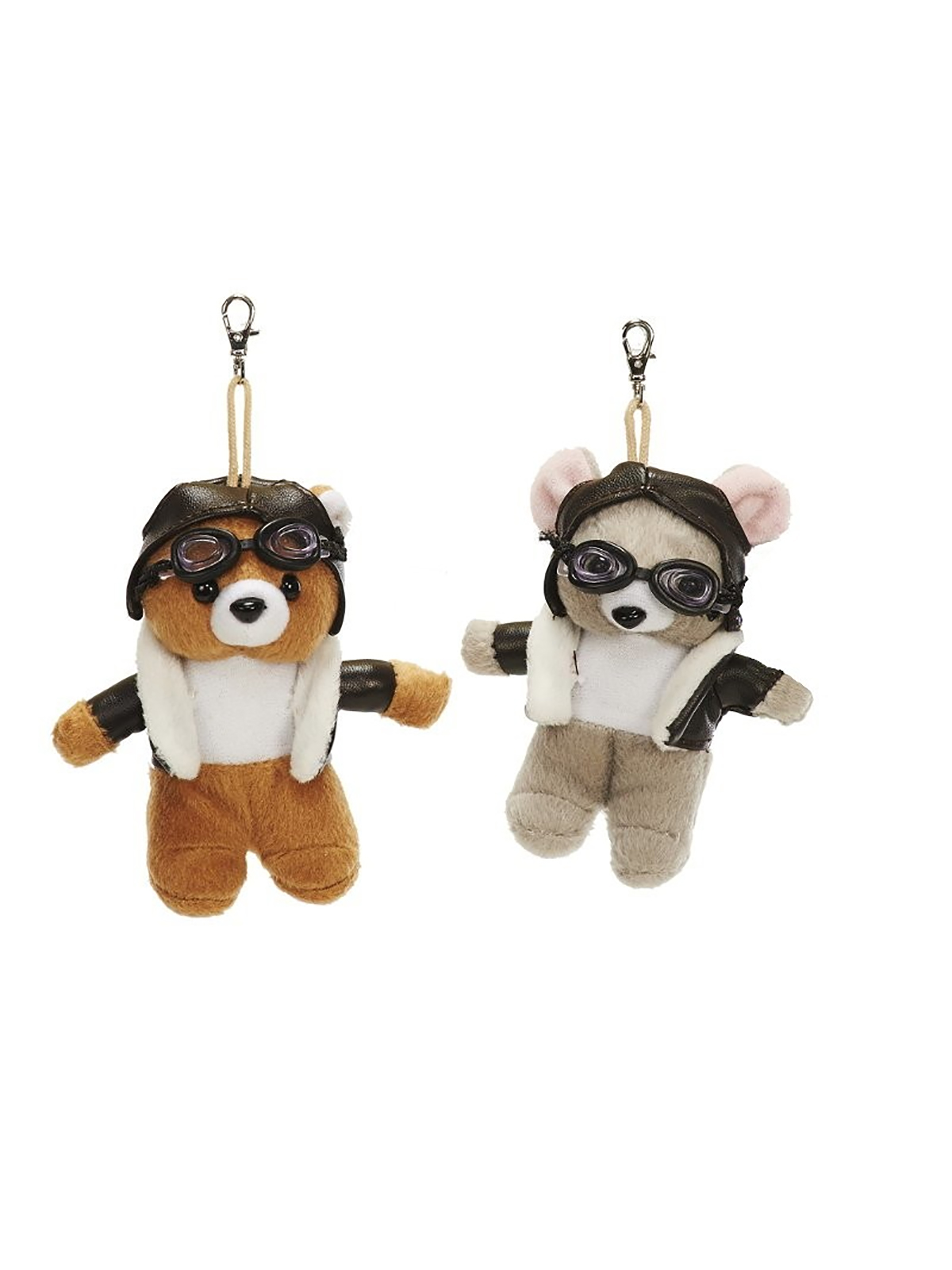 Pilot Bear & Mouse Set with Key Ring