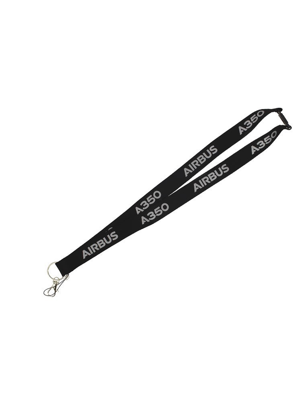 Airbus A350 Lanyard (breit) - schwarz/silberfarben