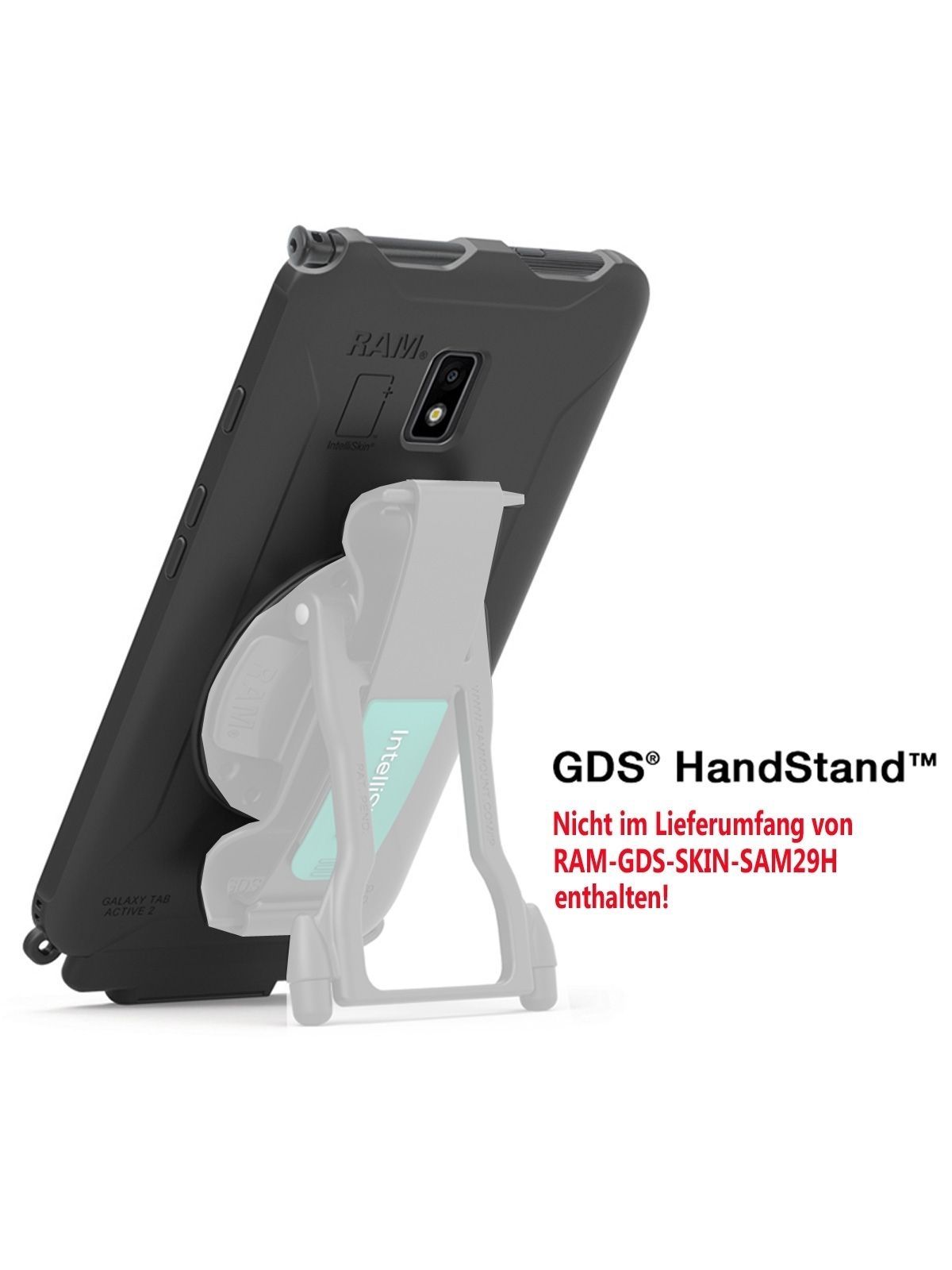 RAM GDS INTELLISKIN HANDSTAND AND SHOULDER STRAP COMPATIBLE FOR SAMSUNG TAB ACTIVE2
