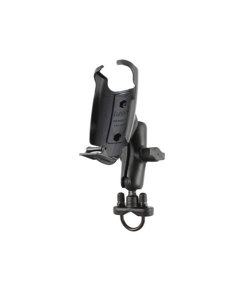 RAM Mounts Lenker-Halterung Garmin GPSMAP 62/64 - B-Kugel (1 Zoll), Schraub-Klemme, mittlerer Verbindungsarm (ca. 90 mm)