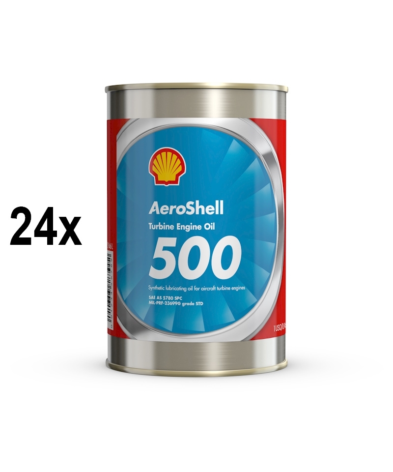 AeroShell Turbine Oil 500 - Karton (24x 1 AQ Dosen, US-Quart)