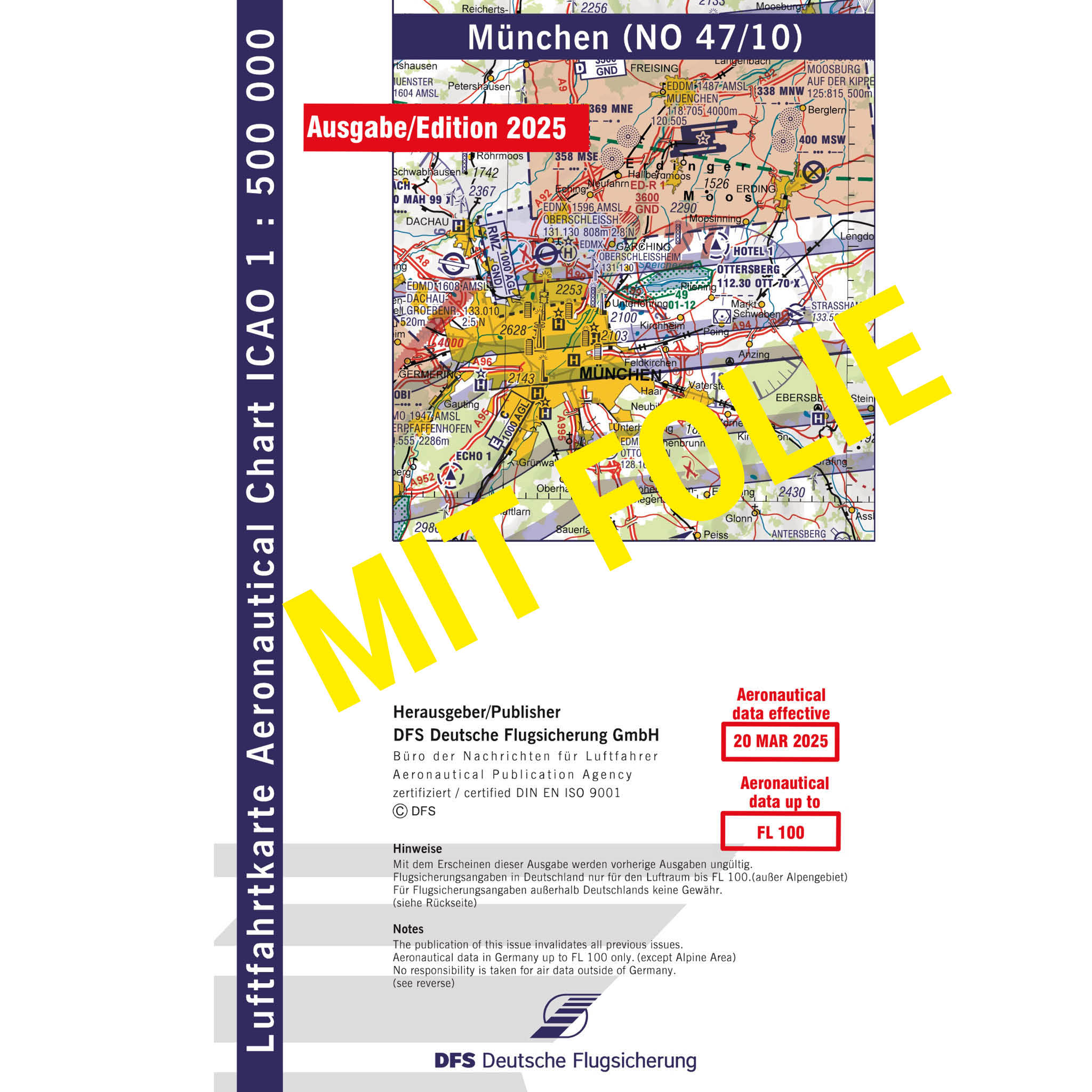 ICAO Germany laminated, Single Chart ICAO Germany laminated, Single Chart