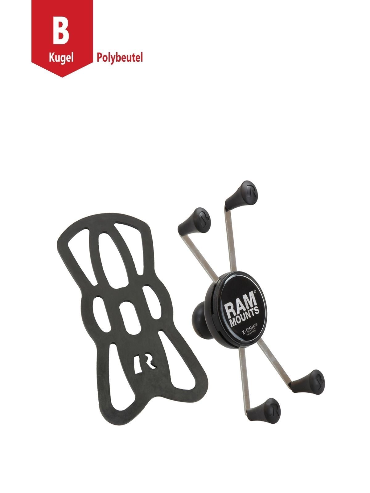 RAM MOUNTS X-Grip Universal  Unit Cradle for large Smartphones - B-Ball (1") RAM MOUNTS X-Grip Universal  Unit Cradle for large Smartphones - B-Ball (1")