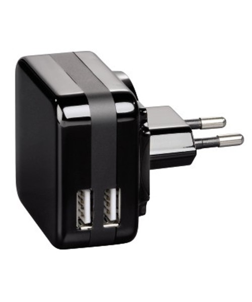 Hama Dual USB Power Supply Unit, 4.2A/5V - black