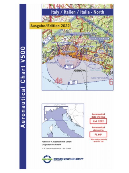 Italien Nord DFS VFR-Karte (Visual 500) - Papier, gefaltet