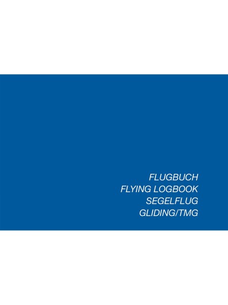 Flugbuch Schiffmann Segelflug / TMG - Softcover, ca. 70 Seiten