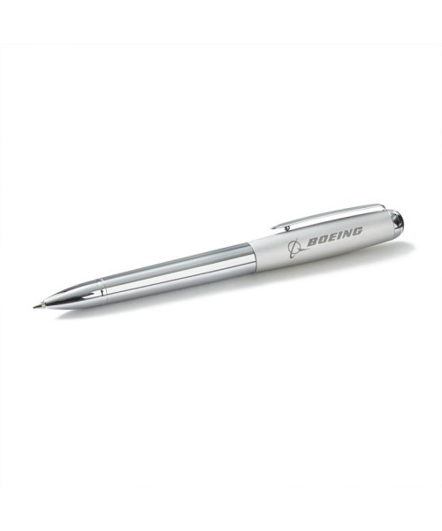 Boeing Luxe Matte Chrome Ballpoint Pen - chrome/si