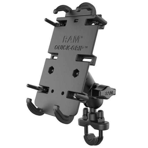 RAM® Quick-Grip™ XL Phone Mount with Handlebar U-Bolt Base - Poly Bag