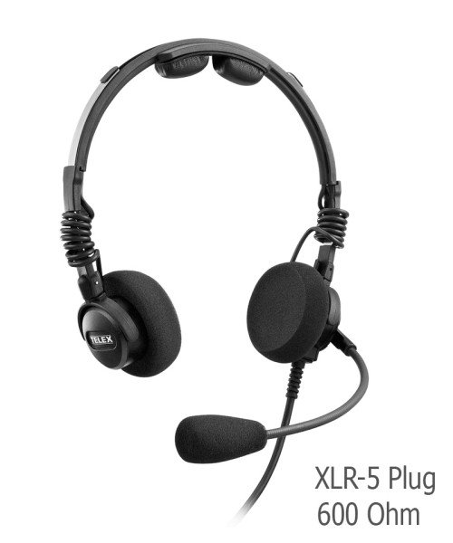 Telex Airman 7 Headset - XLR-5 Plug, 600 Ohm