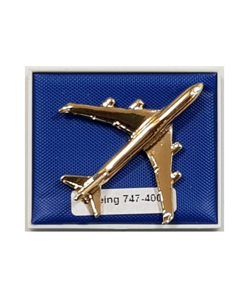 Pin Badge Boeing 747-400 - gold plated