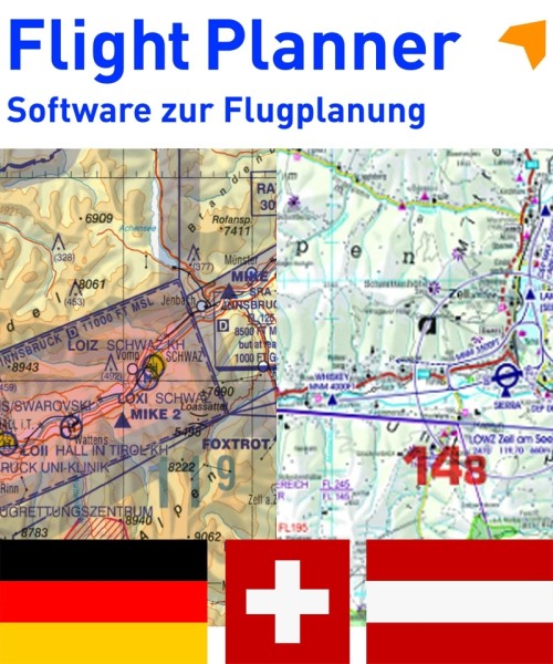 Flight Planner / Sky-Map - Trip-Kit Germany, Austr