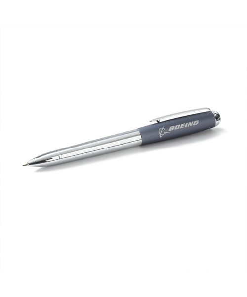Boeing Luxe Matte Chrome Ballpoint Pen - chrome/bl