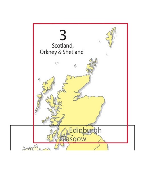 United Kingdom ICAO Karte Scotland Highlands & Islands - 1:500.000, Papier ohne Folie, gefaltet