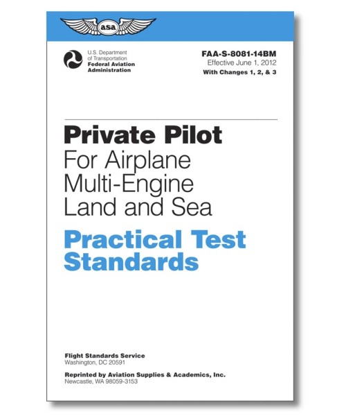 ASA, Private Pilot Multi Engine Practical Test Standards