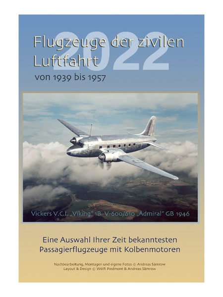 Calendar 2022 - Flugzeuge der zivilen Luftfahrt von 1939 bis 1957