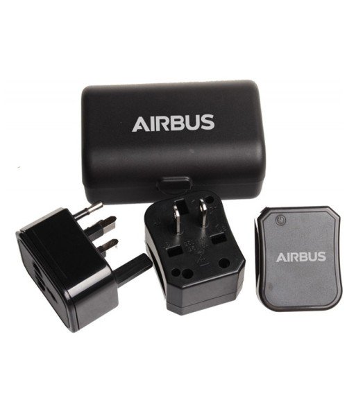Airbus Universal Reiseadapter - EU / UK / USA / AUS, schwarz