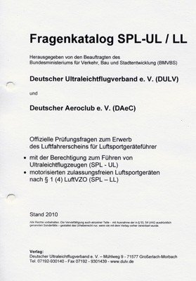 UL-Fragenkatalog - SPL-UL (printed version incl. b