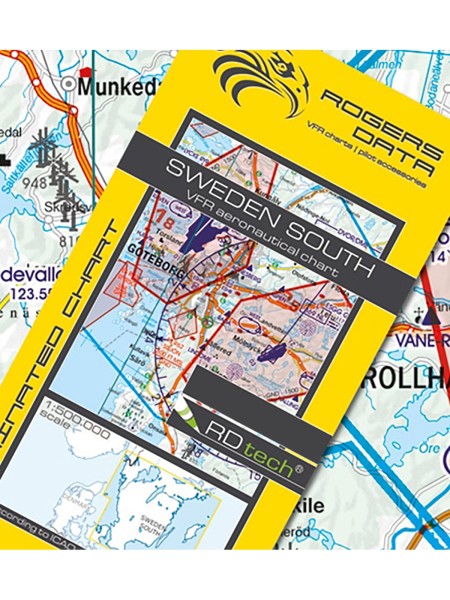 Schweden Süd - Rogers Data VFR Karte, 1:500.000, laminiert, gefaltet