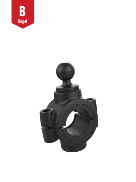 RAM Mounts Torque Rohrschelle für 38,1 - 50,8 mm Durchmesser - mit abschraubbarer Pin-Lock B-Kugel (