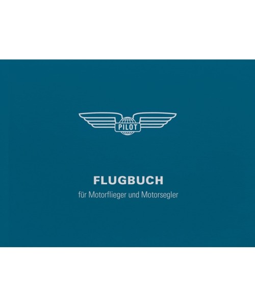 Flugbuch für Motorflieger u. -segler BLAU - DIN A6