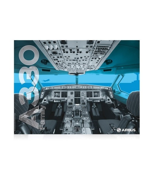 Airbus A330 Cockpit Poster - 80 x 60 cm