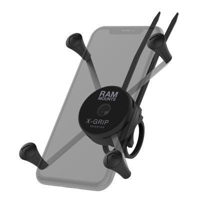 RAM Mounts X-Grip Lenker-Halterung für Smartphones breiter als 82,5 mm - Zip-Basis (Verbundstoff)